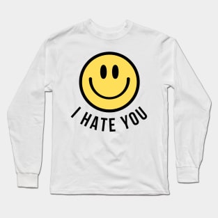 I hate you emoji Long Sleeve T-Shirt